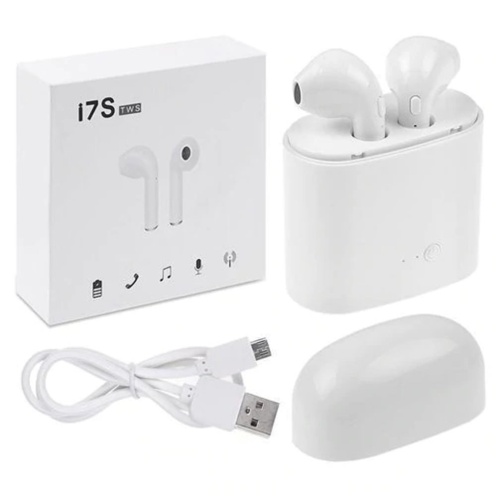 i7S TWS Wireless Bluetooth-compatible 4.1+EDR HiFi Headset w/ Charging Case